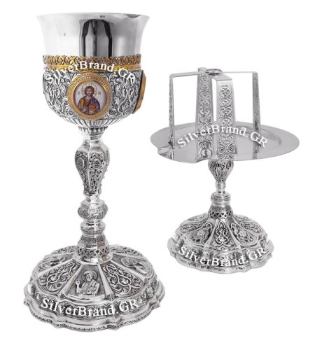 Ασημένιo Δισκοπότηρo - Silver Chalice Set - Набор Евхаристический Ε1013428_s4